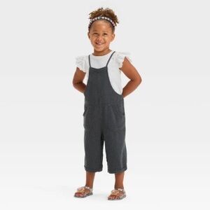 Cat & Jack Target Toddler Girls Gray Jumpsuit Size 4T